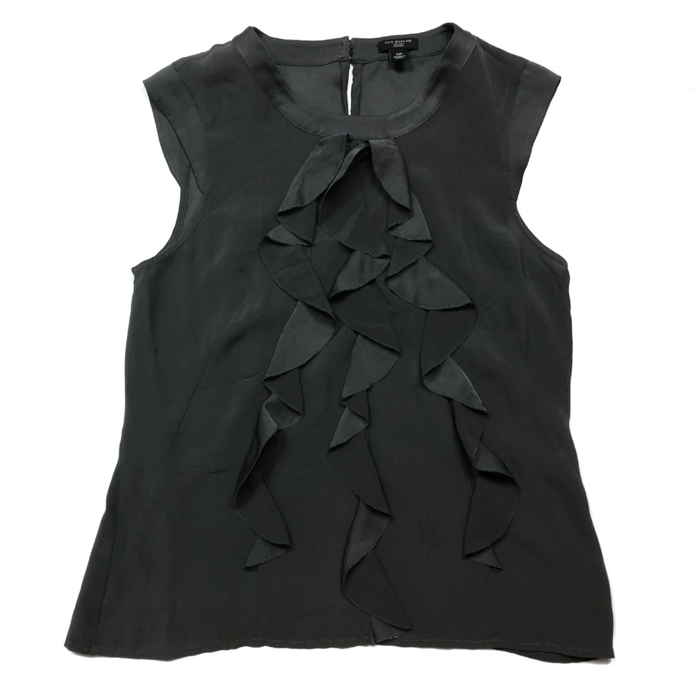 Ann Taylor ~ Ruffled Blouse ~ Silk - Picture 2 of 6